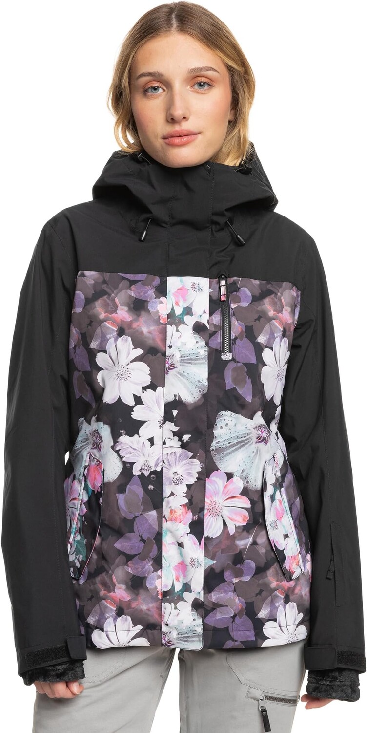 

Куртка Roxy Jetty 3-in-1 Insulated Snow Jacket, цвет True Black Blurry Flower