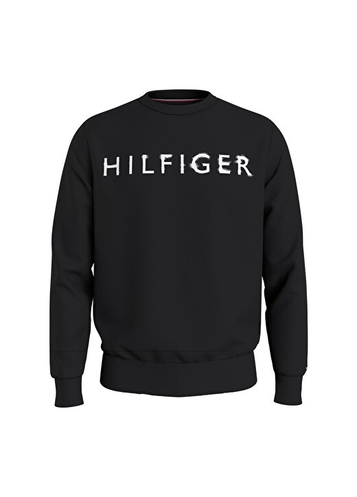 

Черная мужская толстовка с круглым вырезом Tommy Hilfiger, Черный