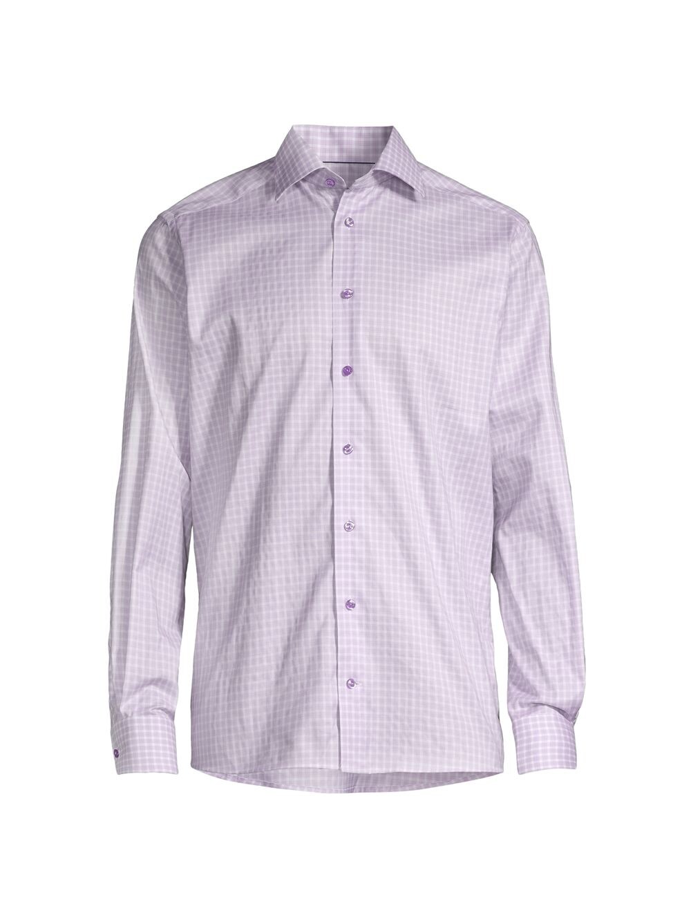 

Рубашка из эластичного лиоцелла в клетку Contemporary-Fit Eton, фиолетовый