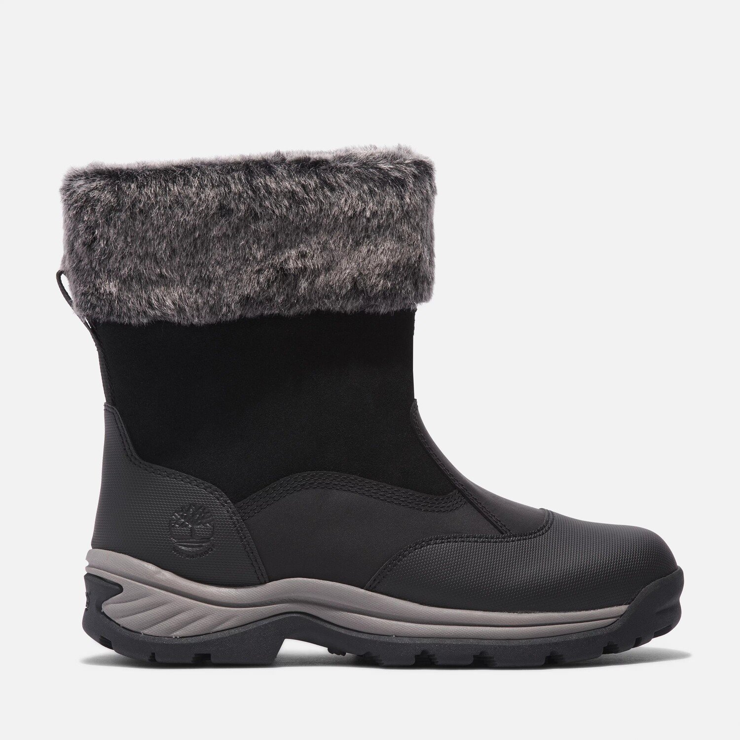 

Женские белые ботинки без шнурков с выступом Timberland, цвет Black Full-Grain