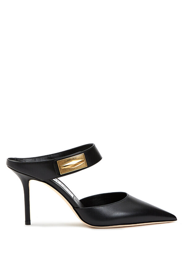

Черные женские кожаные тапочки nell Jimmy Choo