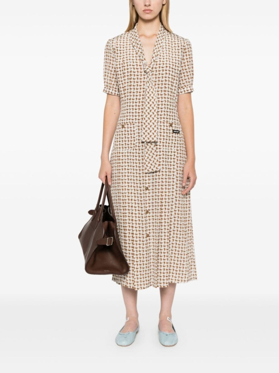 

Miu Miu платье с принтом пейсли, белый