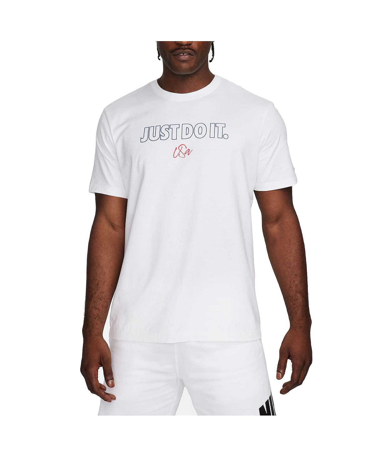 Мужская белая футболка USWNT Just Do It Nike футболка design heroes разочарование do it мужская белая l