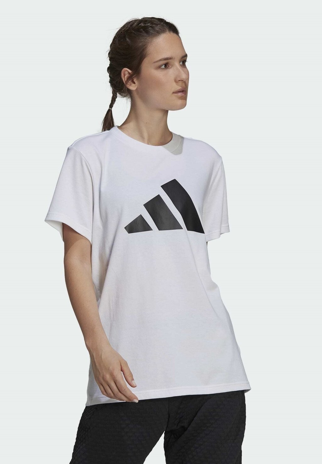 

Футболка с принтом Adidas, белый