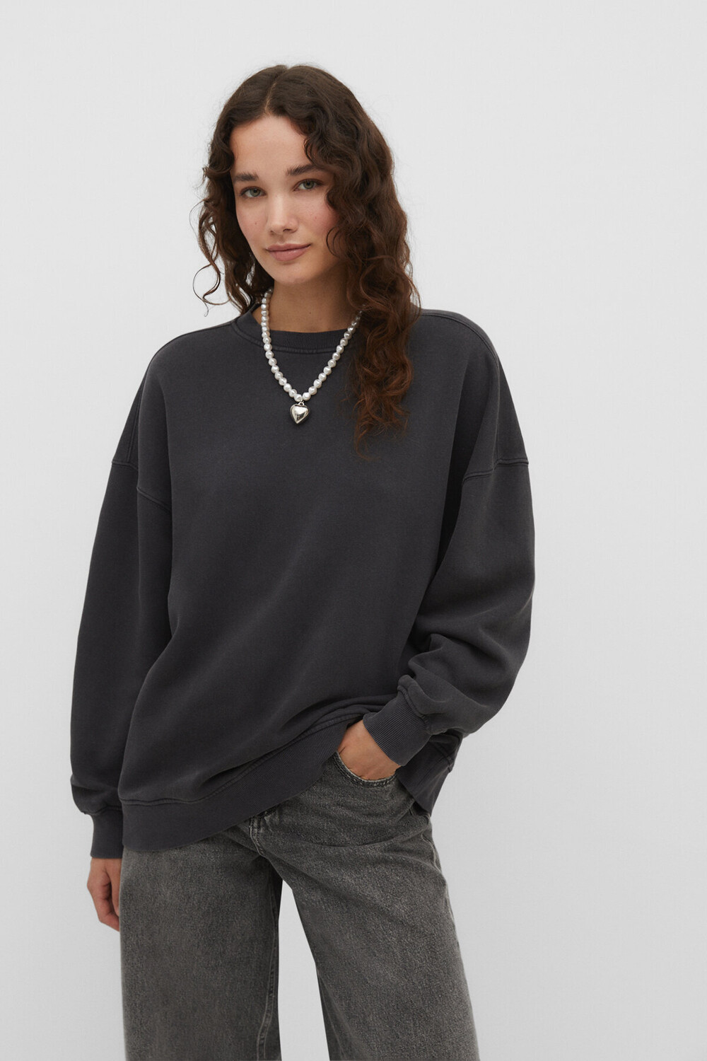 

толстовка Серая Stradivarius, серый