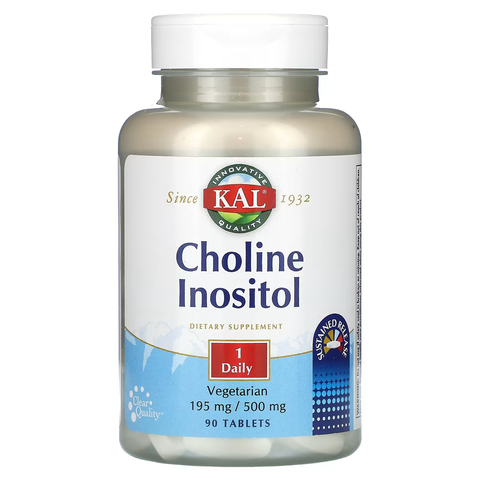 Холин-инозитол KAL, 90 таблеток kal холин 125 мг 100 таблеток