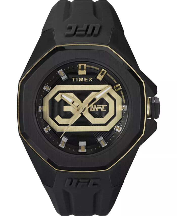 

Мужские аналоговые часы UFC Pro из черной смолы, 44 мм Timex, черный