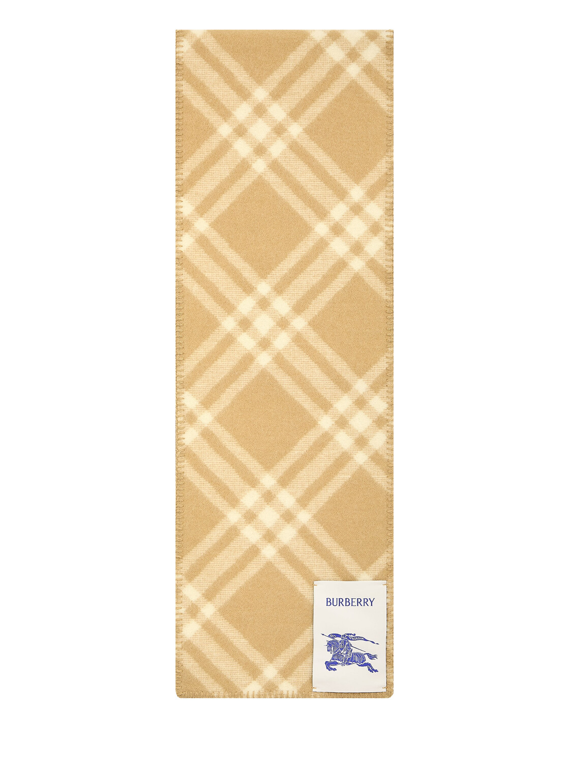 

Шарф Burberry Check wool, бежевый