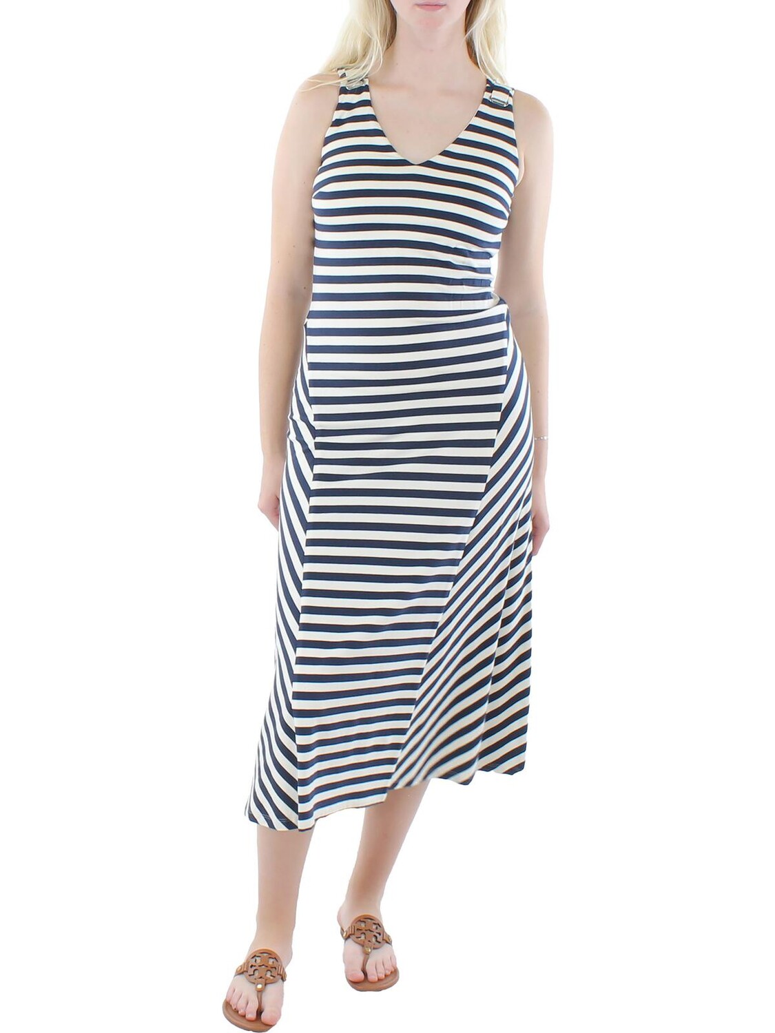 

Женское трикотажное платье-футляр в полоску Lauren Ralph Lauren, цвет Navy/Cream
