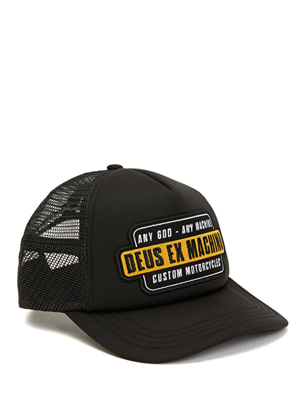 Черная мужская шляпа с нашивкой-логотипом Deus Ex Machina
