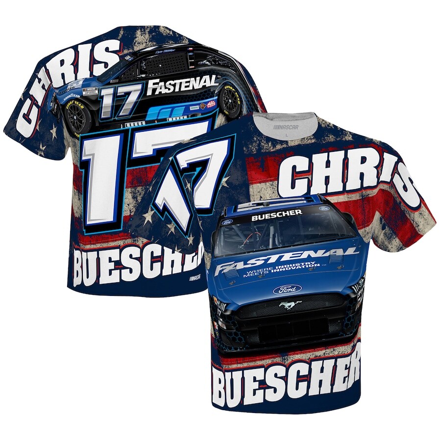 

Футболка с коротким рукавом Checkered Flag Chris Buescher, белый