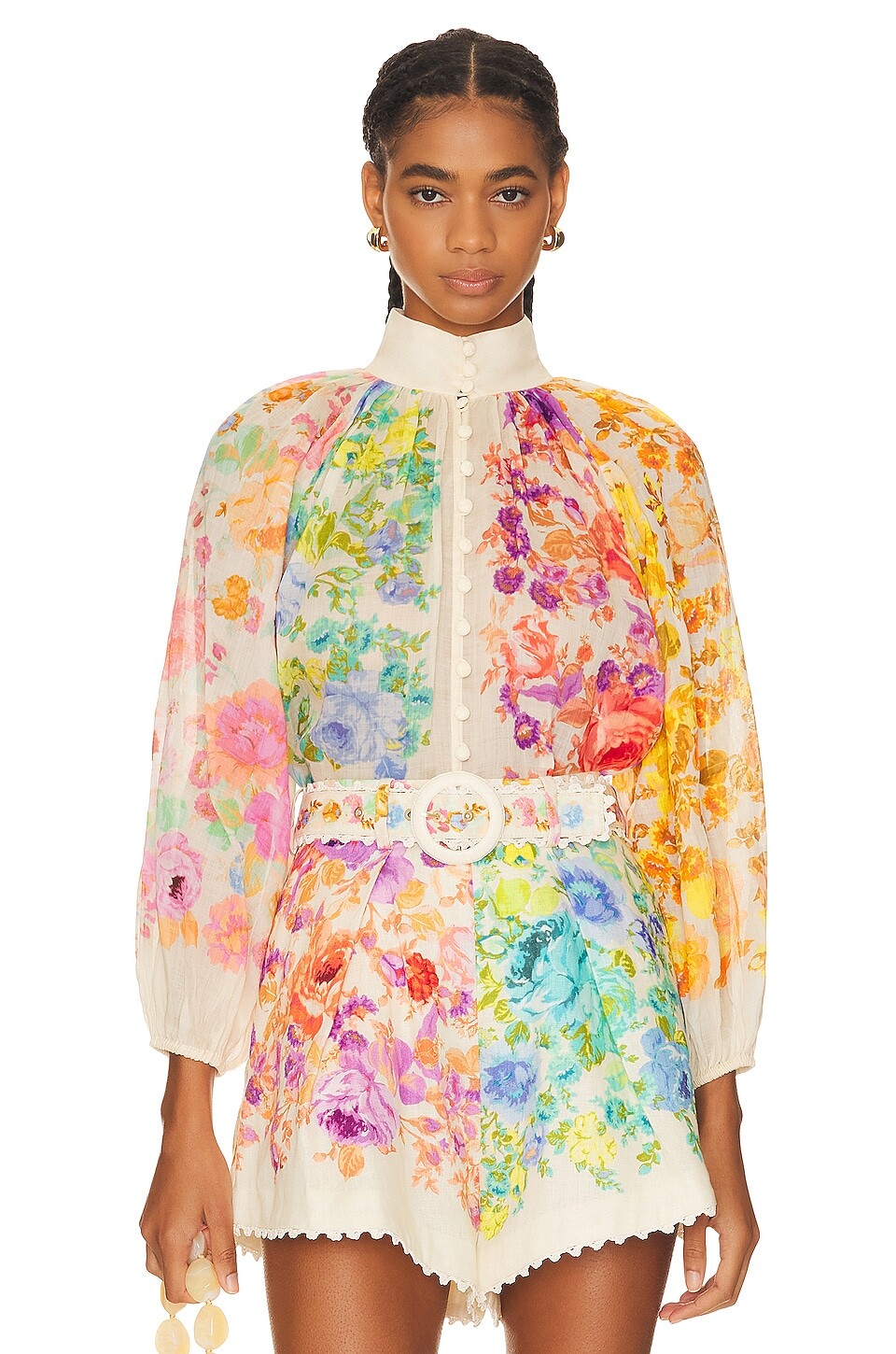 

Блузка Zimmermann Raie Billow, цвет Multi Floral
