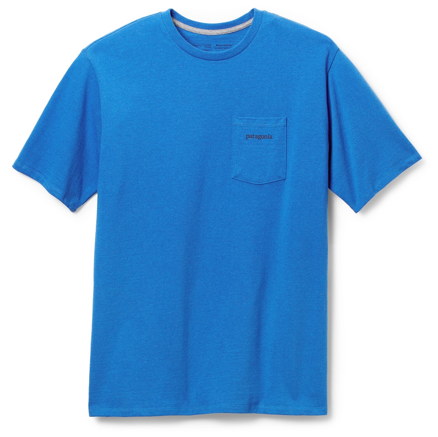 

Футболка с логотипом Line Ridge Pocket Responsibili, мужская Patagonia, синий