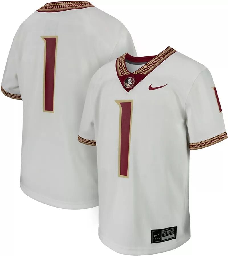 

Белая реплика футбольной майки Nike Toddler Florida State Seminoles #1