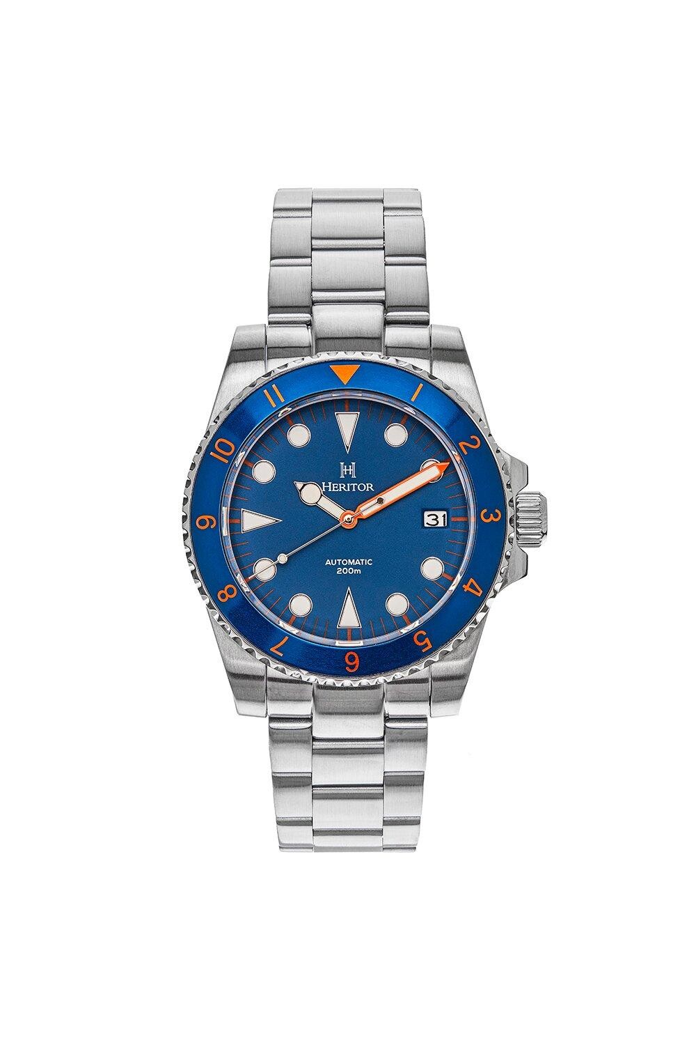 

Часы-браслет Luciano с датой Heritor Automatic, темно-синий