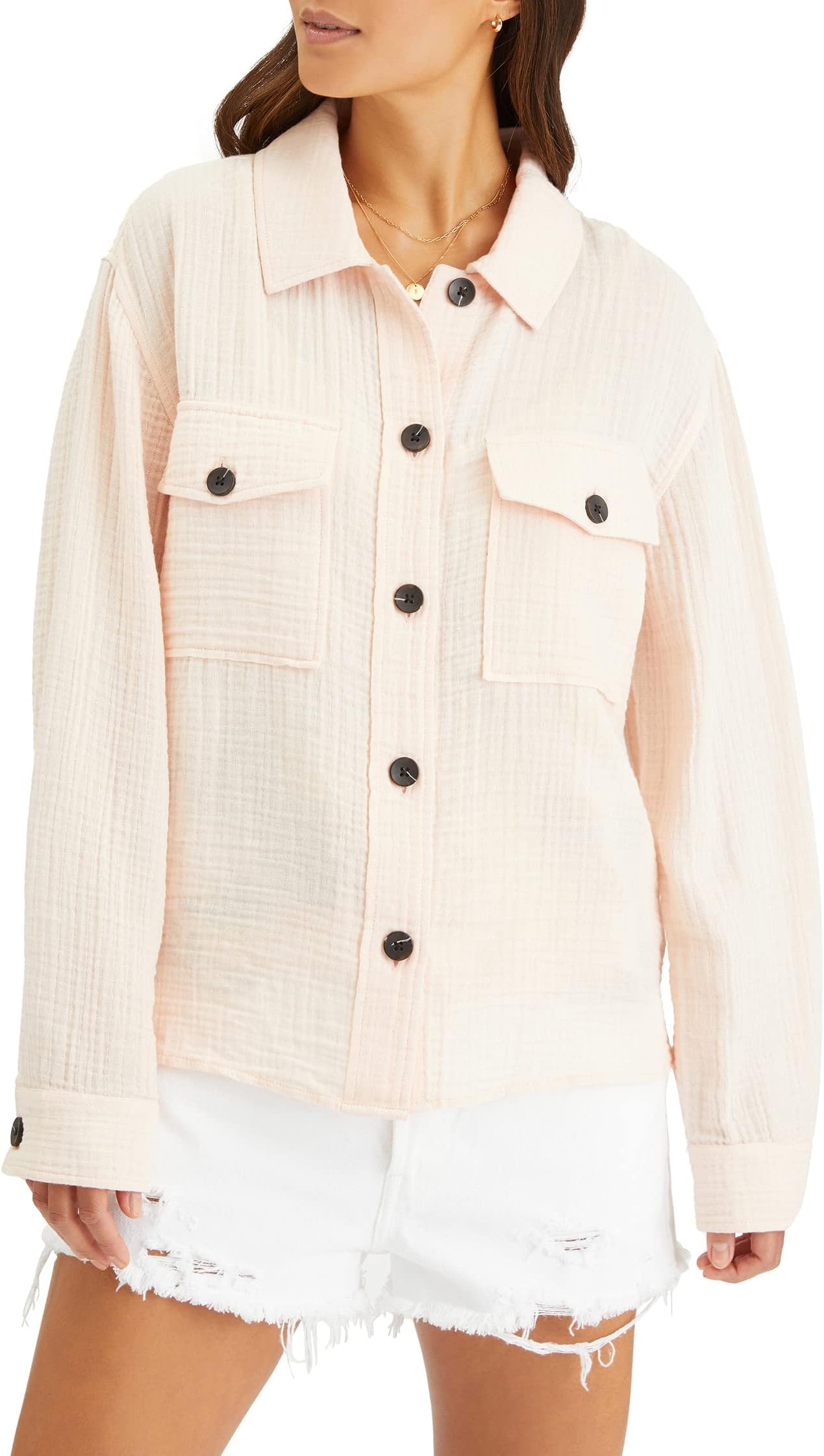 Куртка Cropped Shirt Jacket Sanctuary, цвет Rosewater