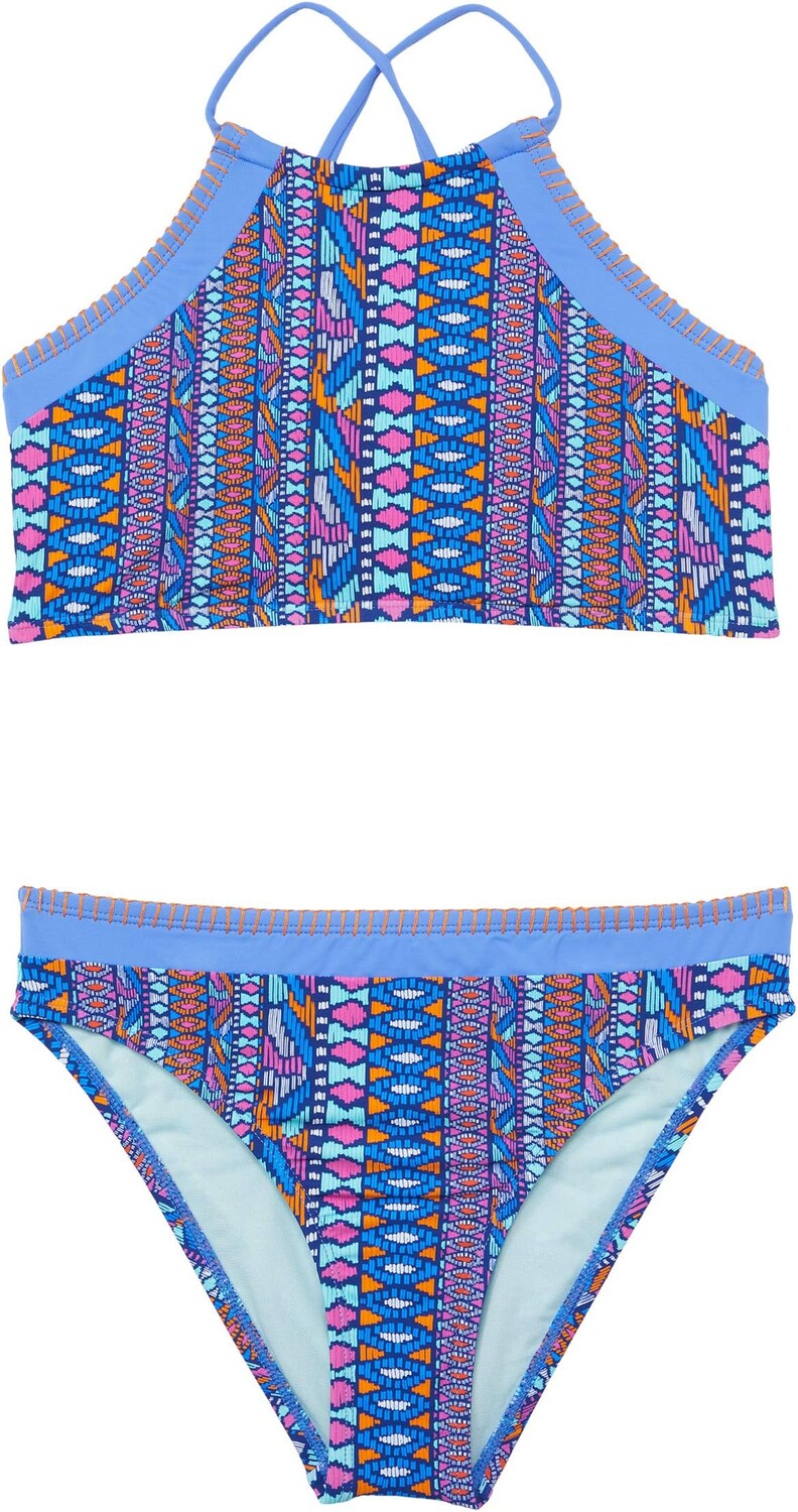 

Купальник Hobie Kids Tribal Tile High Neck Bralette and Hipster, разноцветный