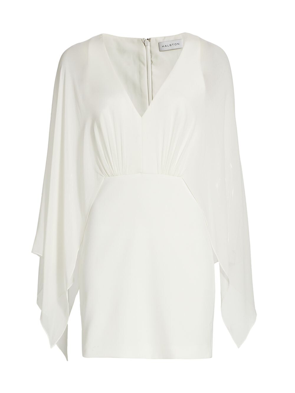 

Мини-платье Rylee из крепового кафтана с рукавами Halston