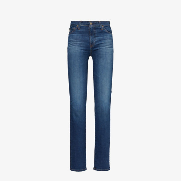 Прямые джинсы mari из эластичного денима с высокой посадкой Ag Jeans, цвет 7 years dive