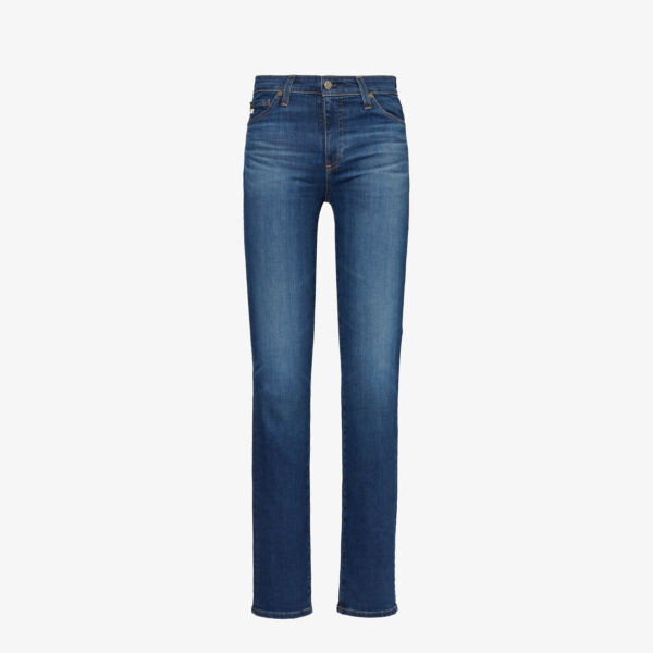 

Прямые джинсы mari из эластичного денима с высокой посадкой Ag Jeans, цвет 7 years dive