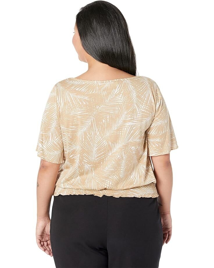 

Топ Michael Kors Plus Size Palm Kimono Top, хаки