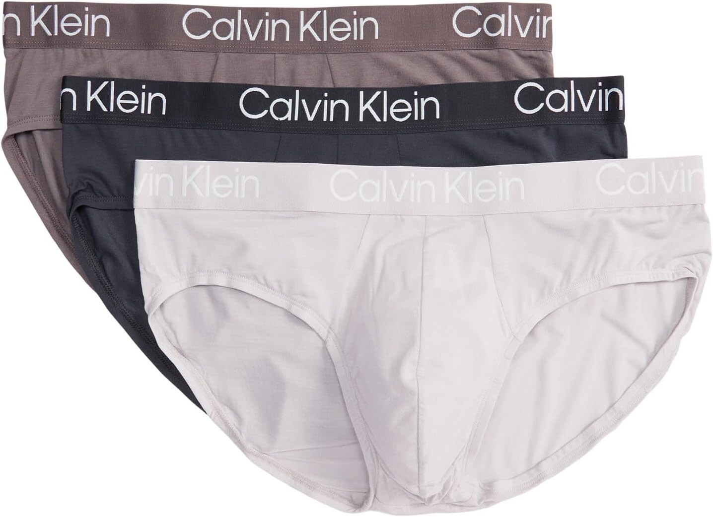 

Комплект трусов-трусов Eco Pure Modal из 3 комплектов Calvin Klein Underwear, цвет Sparrow/Phantom/Lilac Marble