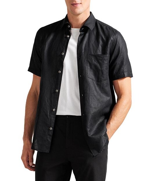 

Рубашка стандартного кроя с короткими рукавами Kingfrd Ted Baker, цвет Black