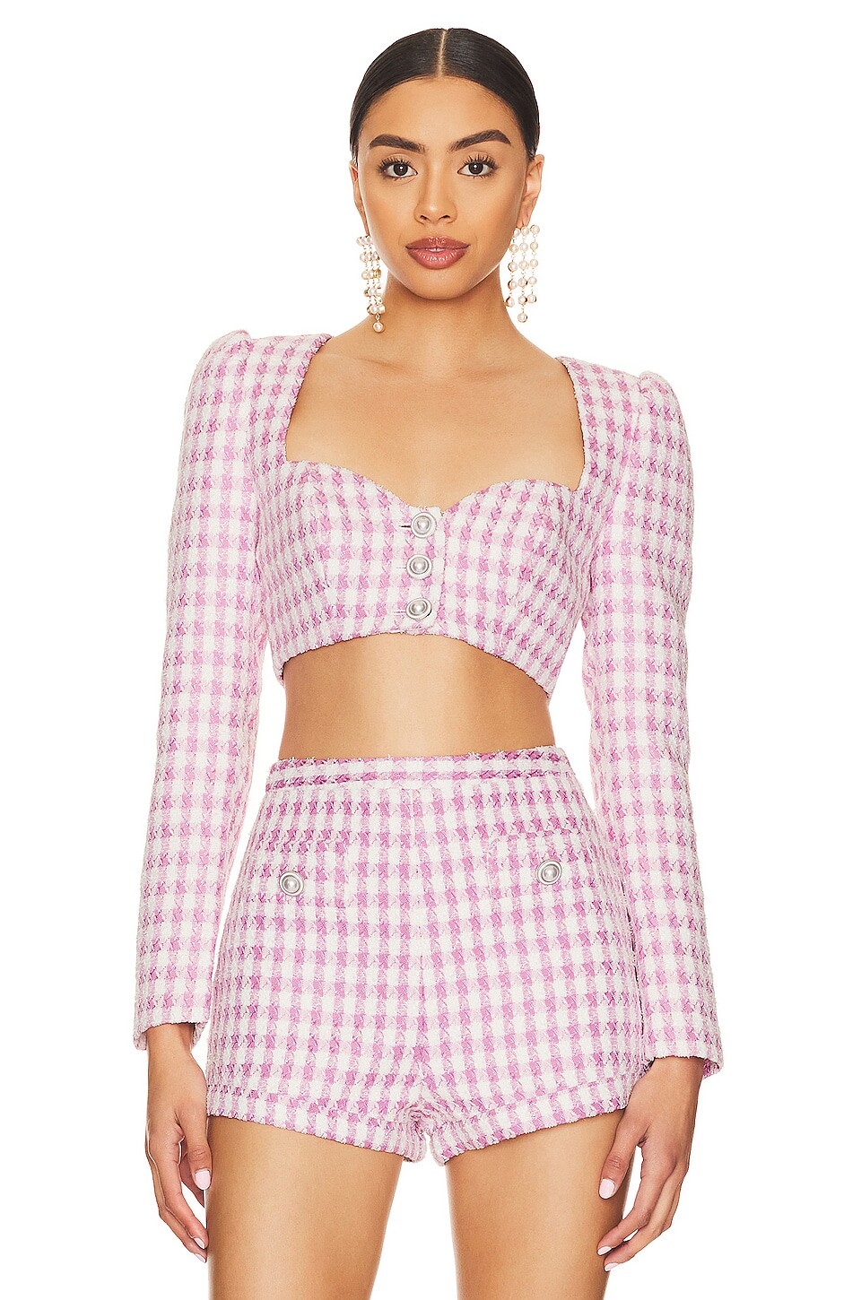 

Топ MAJORELLE Natalie Crop, цвет Pink & White