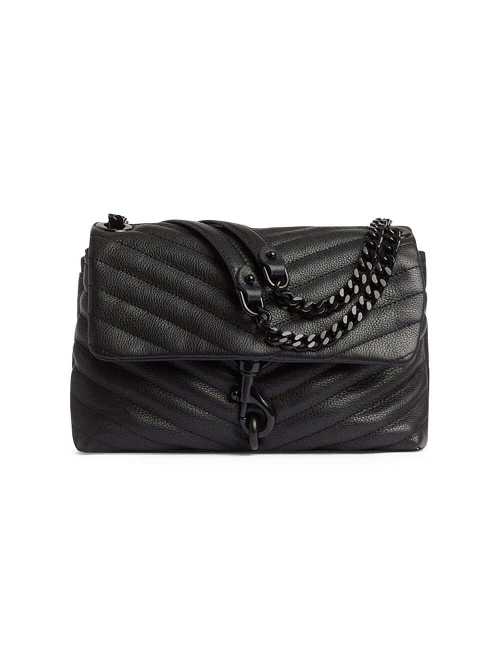 

Стеганая кожаная сумка через плечо Edie Rebecca Minkoff, черный