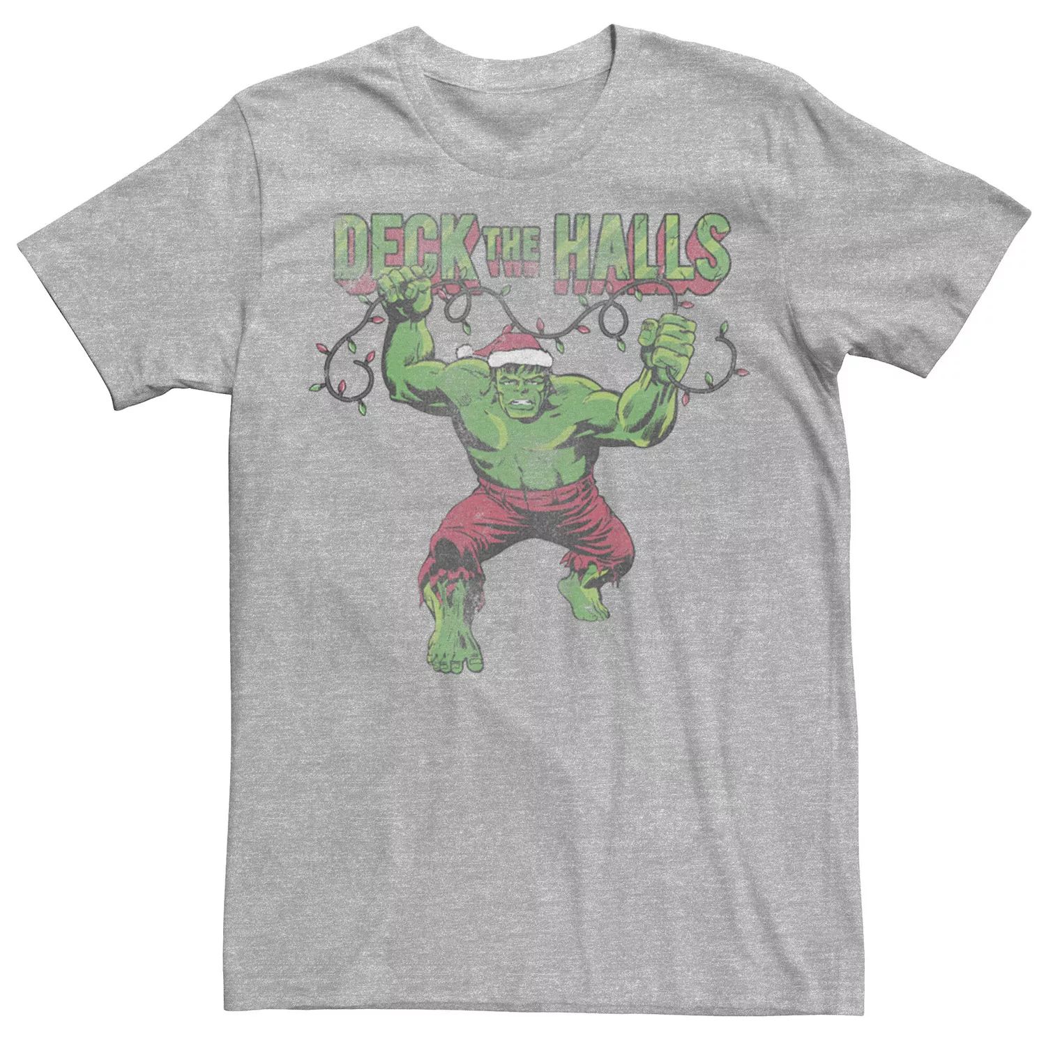 Мужская футболка с рисунком The Halls и портретом Халка Marvel