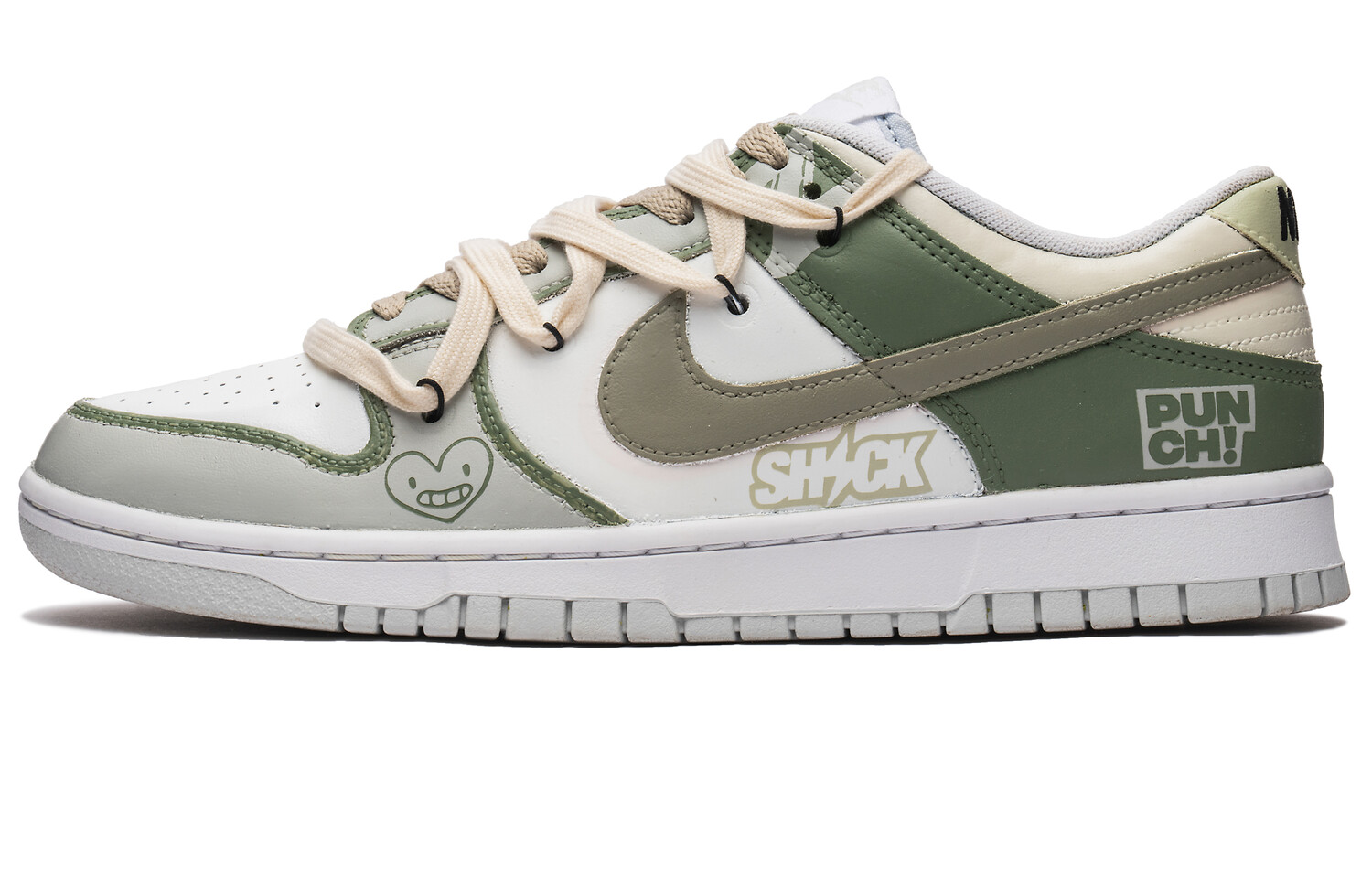 

Кроссовки Nike Dunk Skateboarding Shoes Men Low-top White/Green, светло-зеленый
