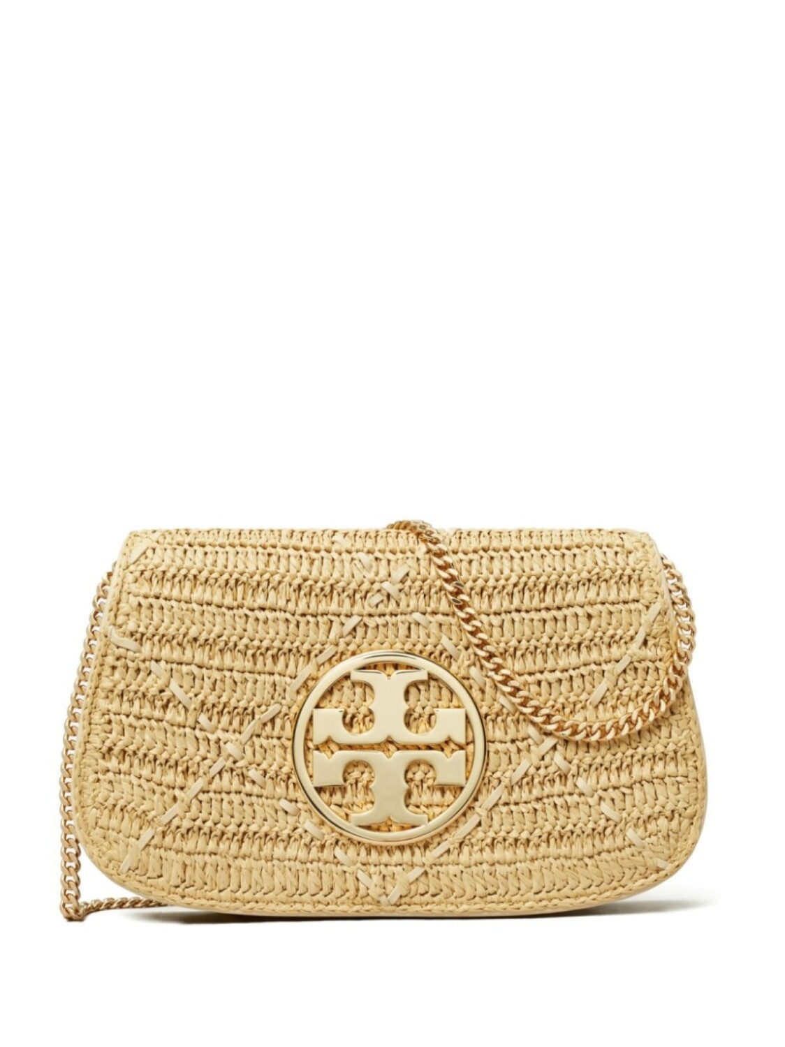 

Tory Burch плетеный клатч Reva, нейтральный цвет