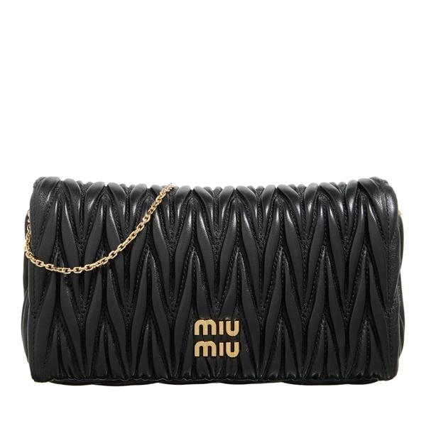 

Сумка matelless nappa leather mini bag Miu Miu, черный