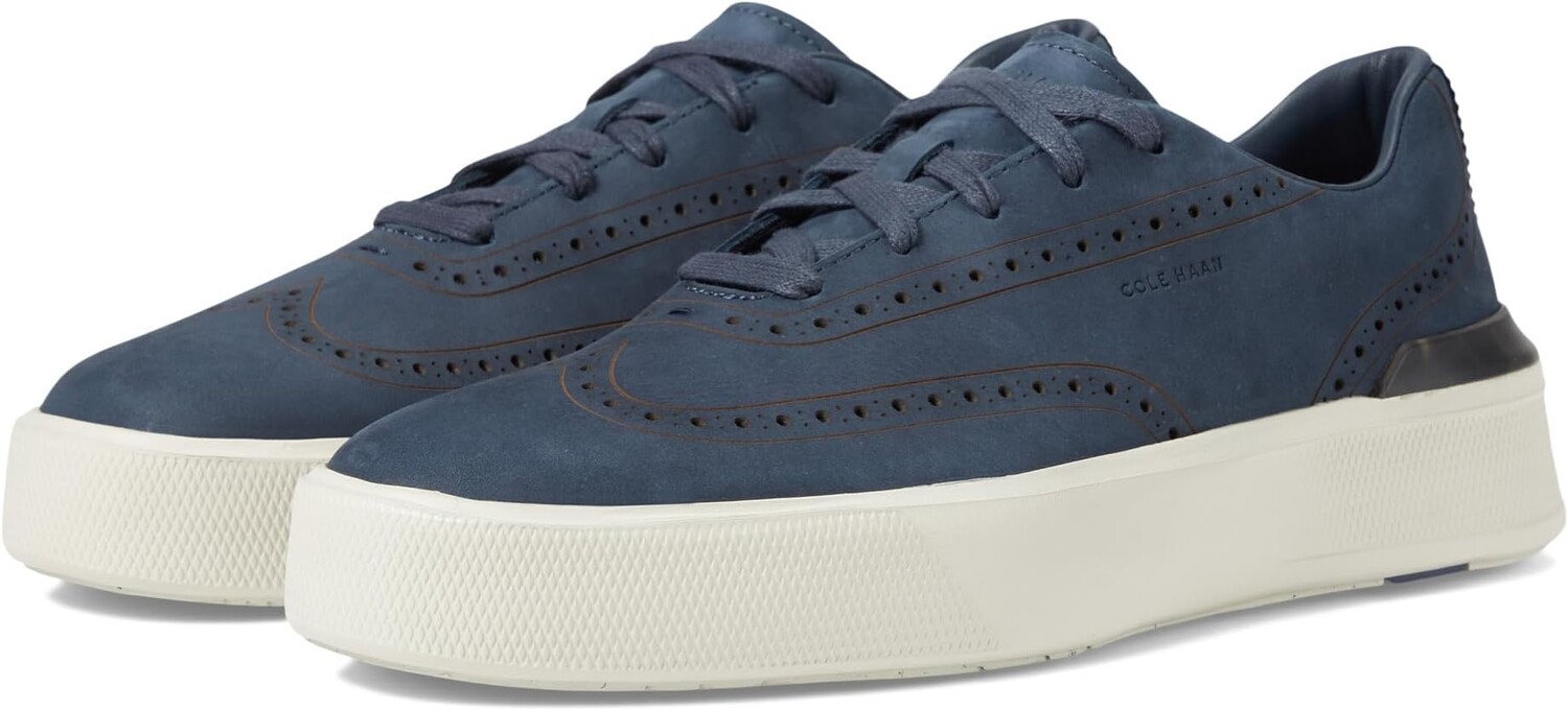 

Кроссовки Grandpro Crew Wing Tip Cole Haan, цвет Navy Blazer Nubuck/Silver Birch