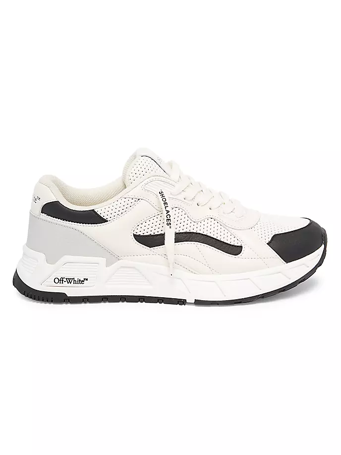 Кожаные низкие кеды Runner B Off-White, цвет ivory black кроссовки off white runner b белый