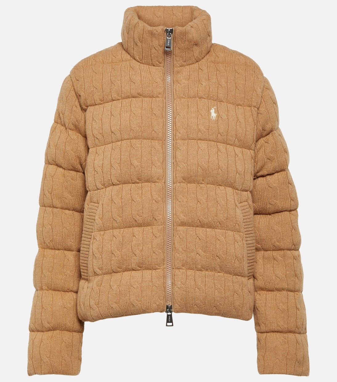 

Пуховик из шерсти и кашемира Polo Ralph Lauren, бежевый