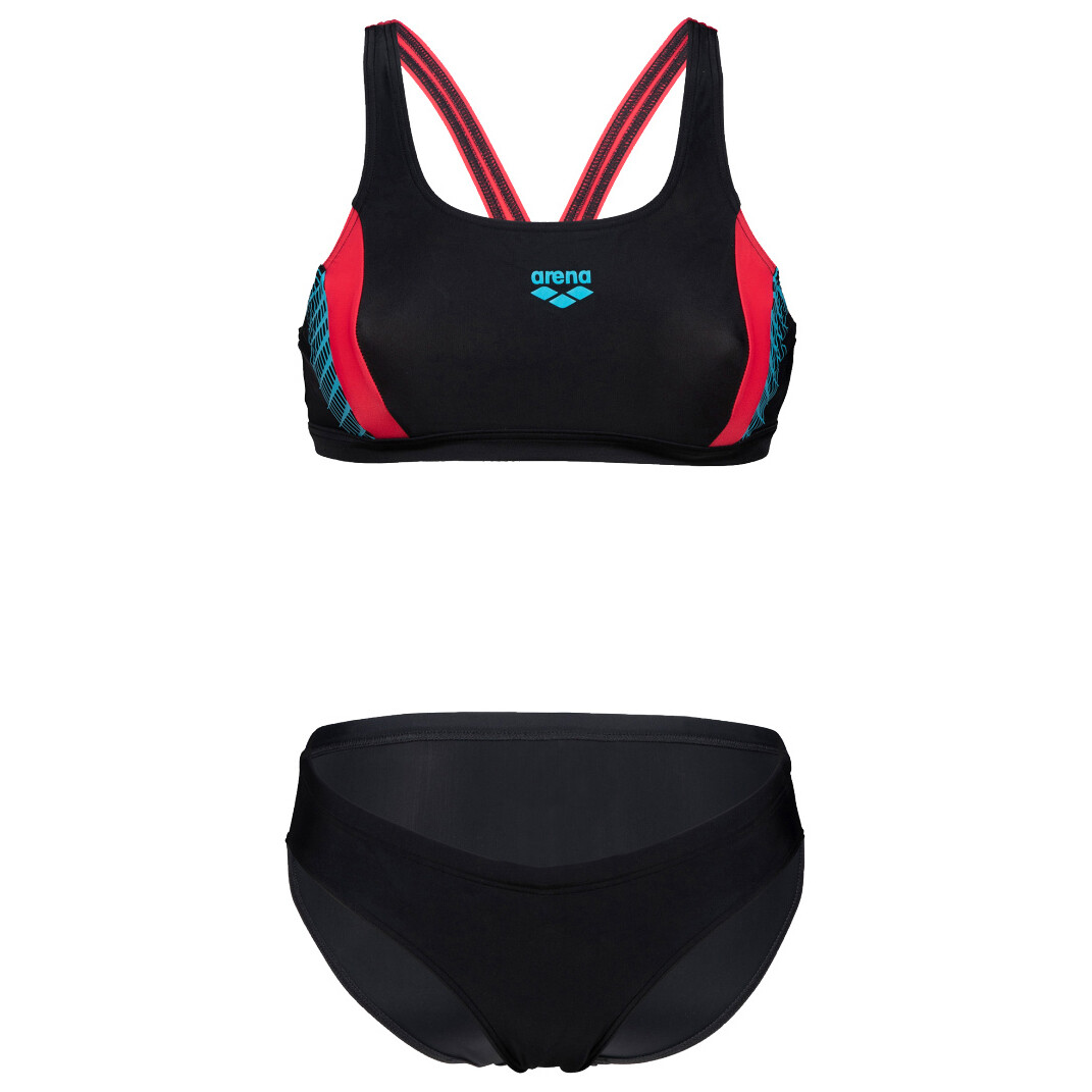 

Бикини Arena Women's Threefold Two Pieces, цвет Black/Black/Anguria