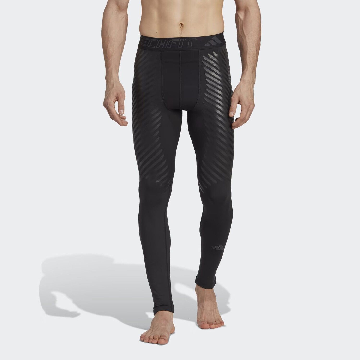

Полноразмерные тайтсы Techfit Control x RHEON Adidas, цвет Black/Black