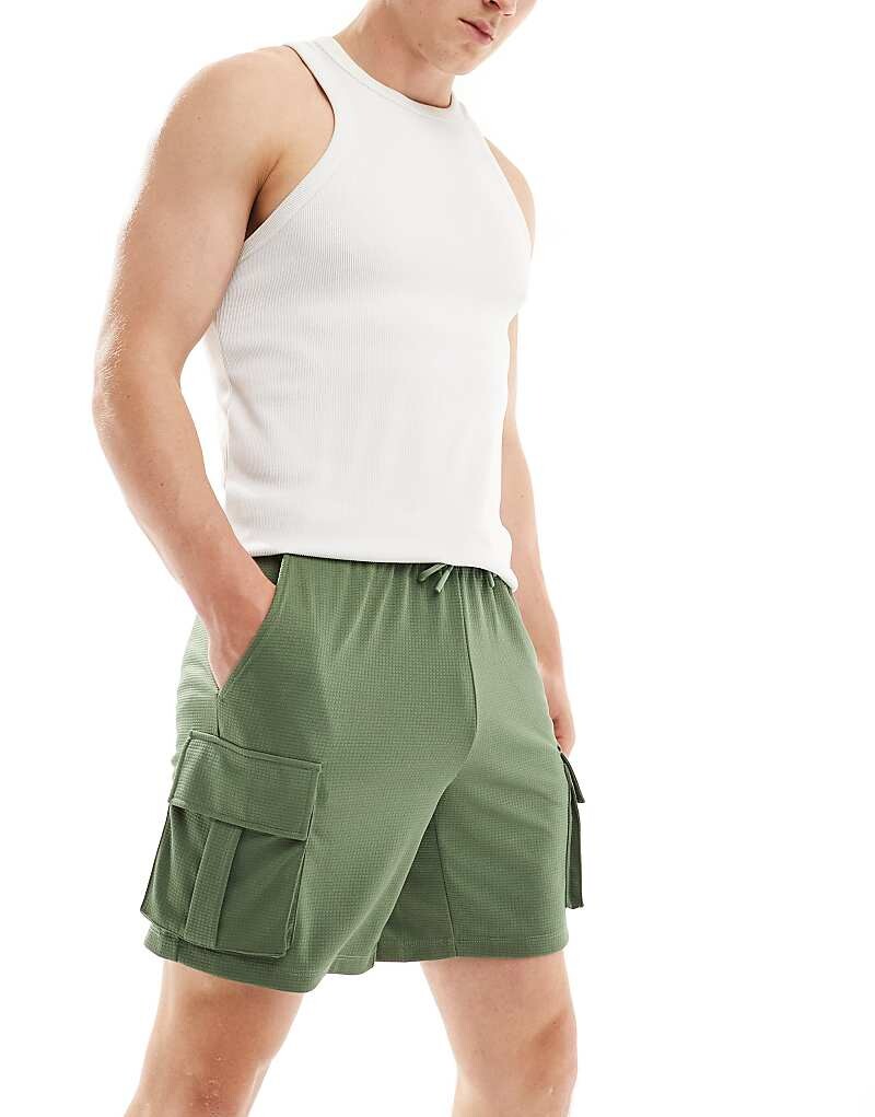 

ASOS 4505 – спортивные шорты из джерси с карманами-карго цвета хаки
