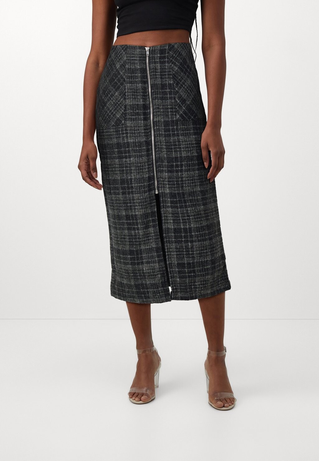 

Юбка Object PENCIL SKIRT FAIR, цвет dark grey melange