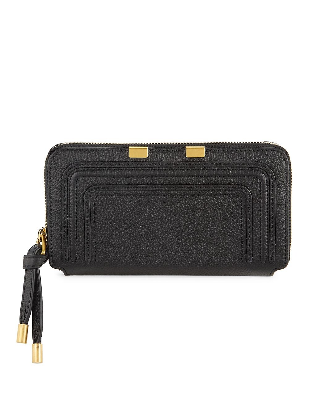 

Длинный кожаный кошелек на молнии Marcie Chloé, черный