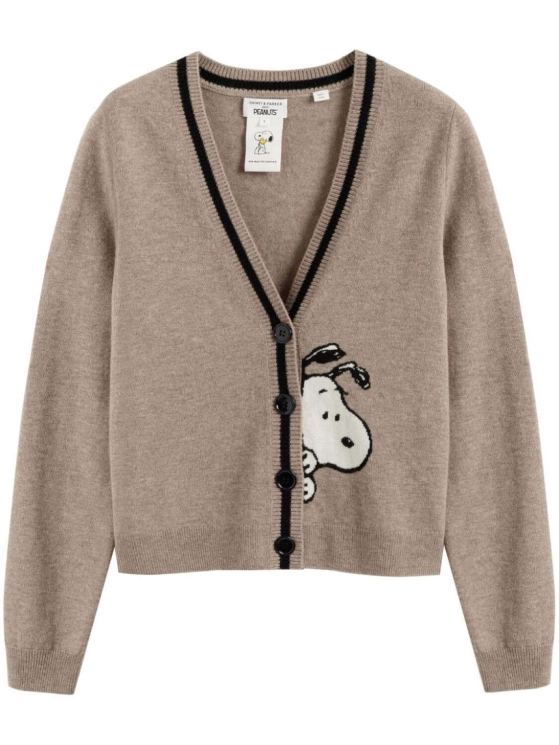 

Chinti & Parker кардиган Snoopy Peek, серый