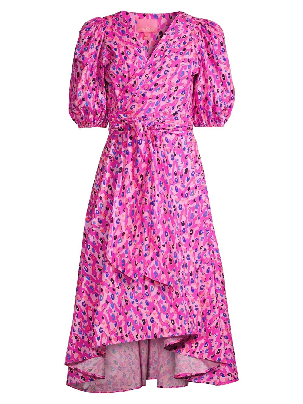 

Платье миди с пышными рукавами и леопардовым принтом Juney Lilly Pulitzer