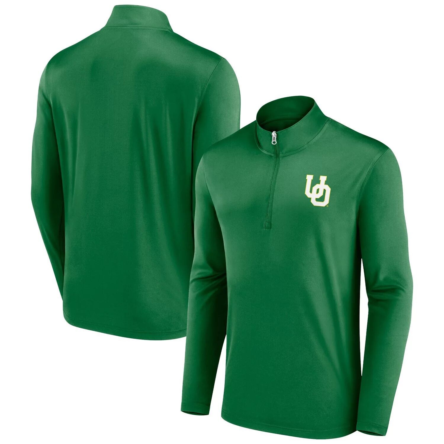 

Мужская фирменная зеленая футболка с молнией четверти Oregon Ducks Underdog Mindset Fanatics, Зеленый