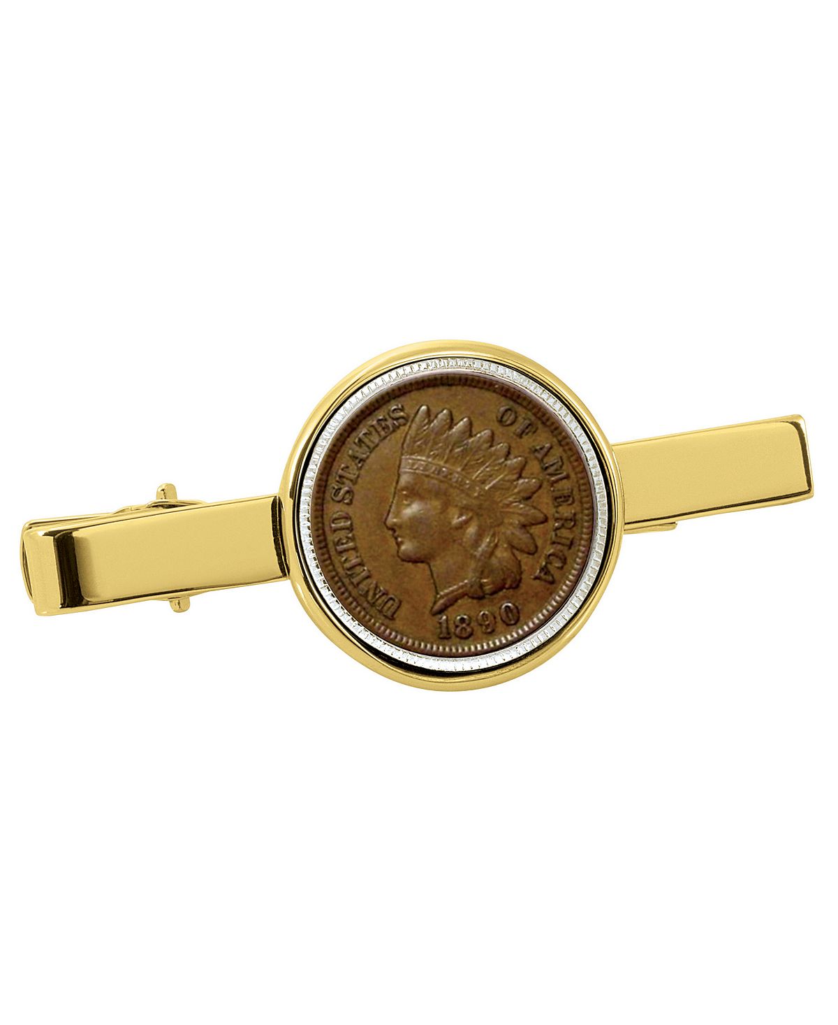Зажим для галстука в виде индийской монеты-пенни 1800-х годов American Coin Treasures зажим для галстука для австрийской монеты номиналом 2 евро american coin treasures