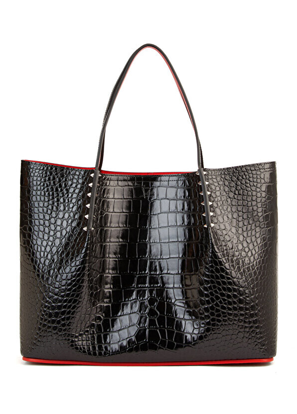 

Большая черная женская кожаная сумка cabarock Christian Louboutin
