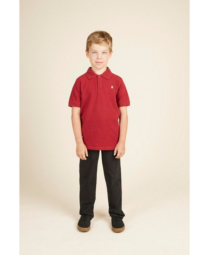 поло b Рубашка-поло из пике с короткими рукавами для больших мальчиков Brooks Brothers, красный