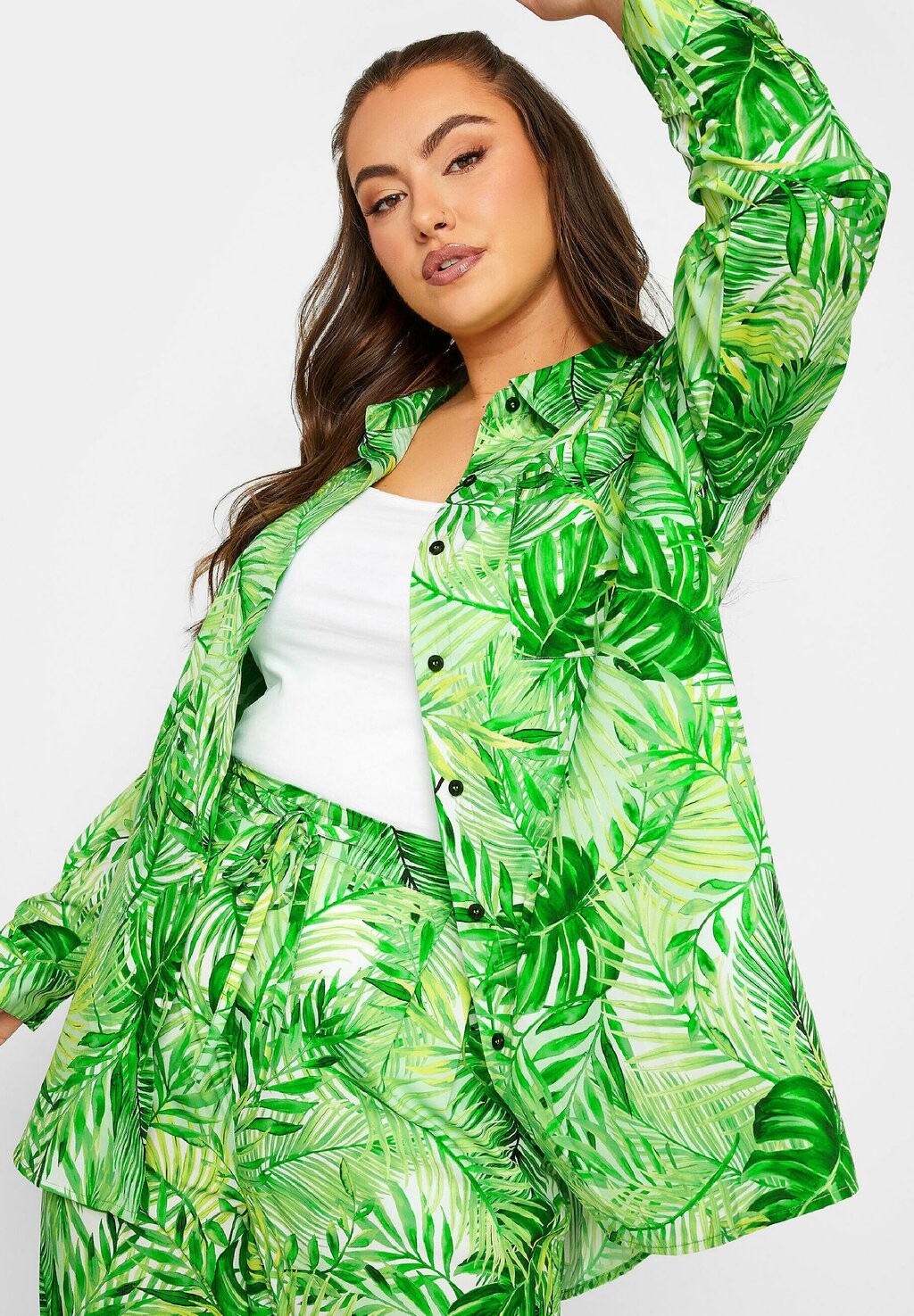 

Рубашка Yours Clothing с принтом, зеленый