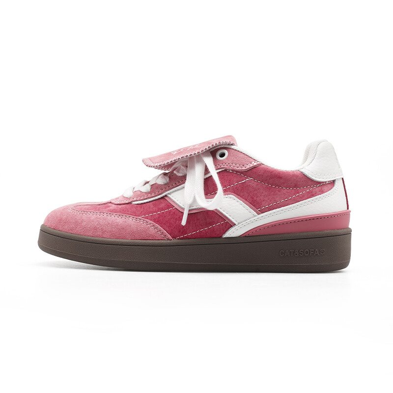 

Кроссовки Cat&Sofa Skateboarding Shoes Unisex Low-top White, розовый