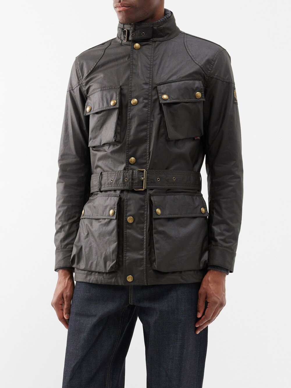 

Куртка trialmaster из вощеного хлопка Belstaff, зеленый